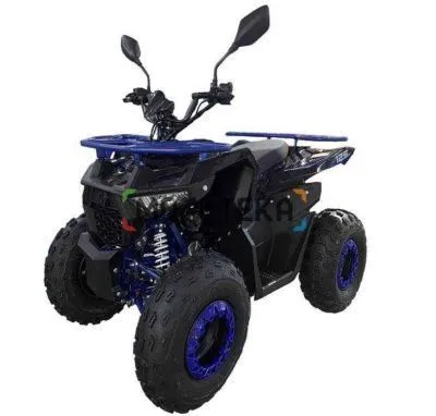 Квадроцикл детский Мотомир ATV Hammer 125 (серия 3) чёрный/синий (машинокомплект)