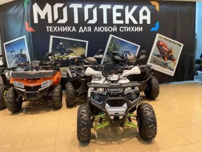 Квадроцикл детский Мотомир ATV ARMIS 125 белый/зелёный (машинокомплект)